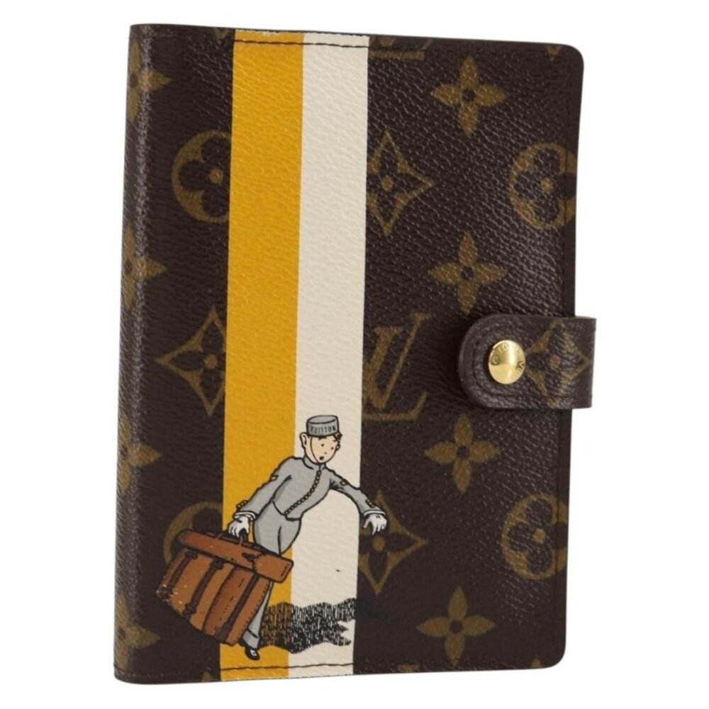 LOUIS VUITTON Groom Pageboy Agenda PM Day Planner Cover Jaune R20019 Auth BA8364 - Picture 1 of 16